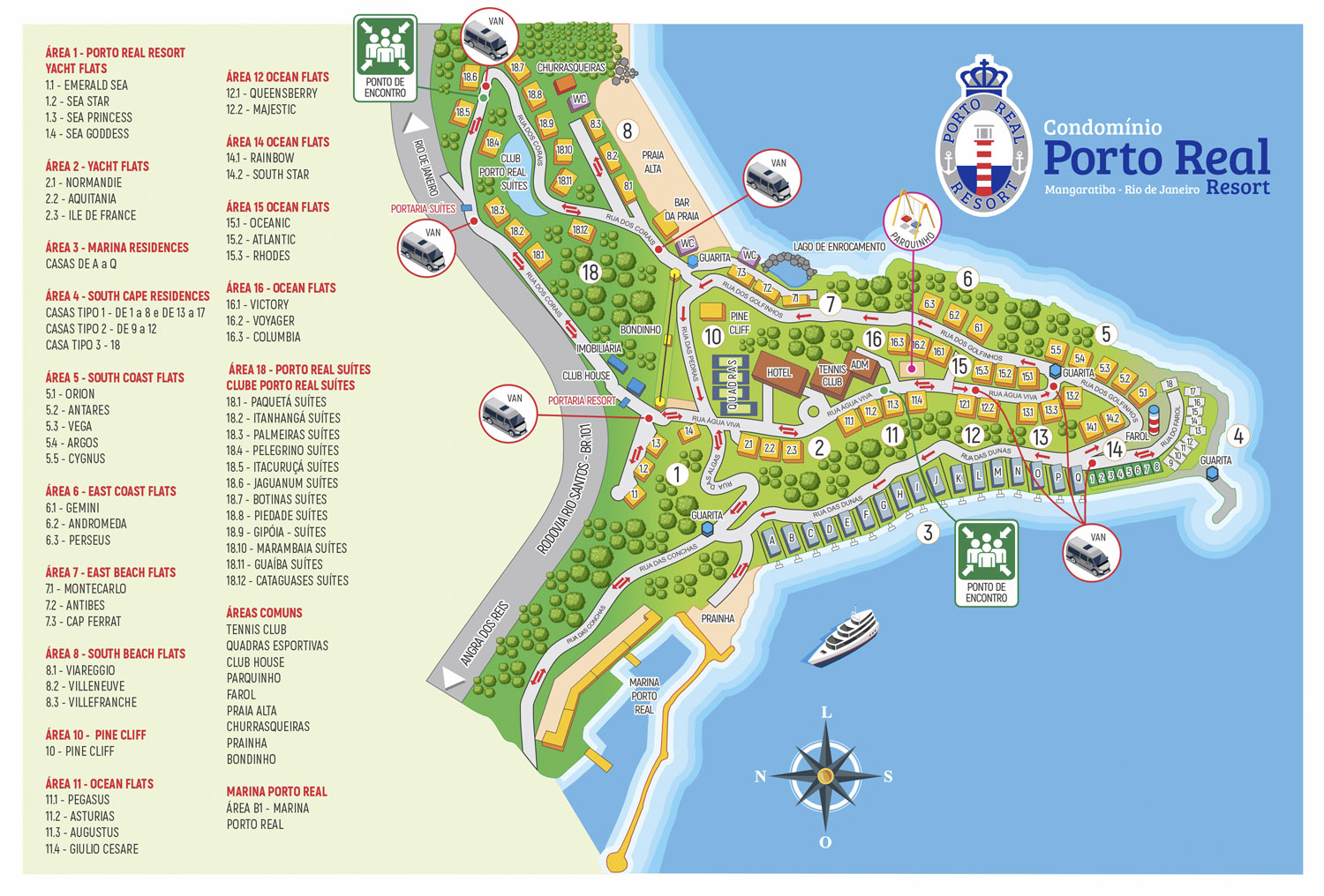 Mapa do Condomínio Porto Real Resort
